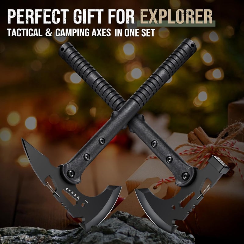 Freelander Tactical Axe 2 Pack, Sharp Tomahawk with Sheath, Portable Tomahawk with Clip and Bottle Opener, Durable Survival Hatchet for Emergency, Hiking and Camping, for Men Women - Image 2
